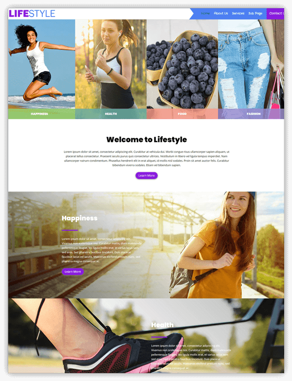 Lifestyle divi child theme