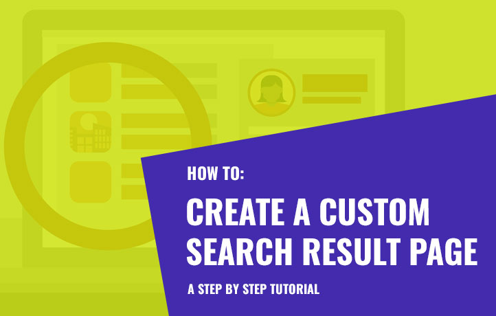 How to create a custom search result page