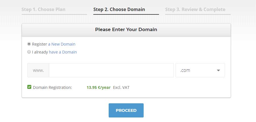 Choose domain name