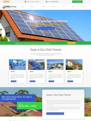 Solar divi child theme