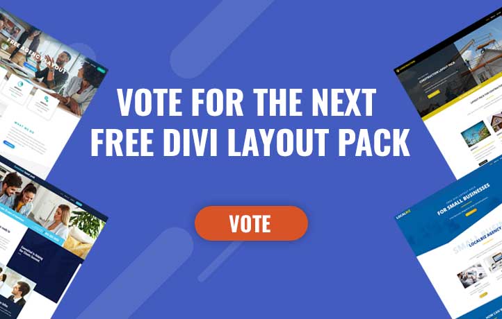 Vote For The Next Free Divi Layout Pack
