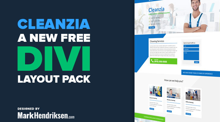 Cleanzia free Divi layout pack Free Divi agency layout pack