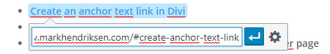 Anchor link to another page