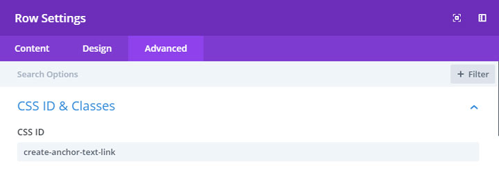 divi anchor link same page