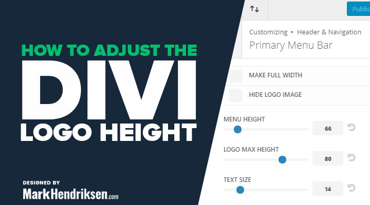 How to adjust the Divi logo height and size