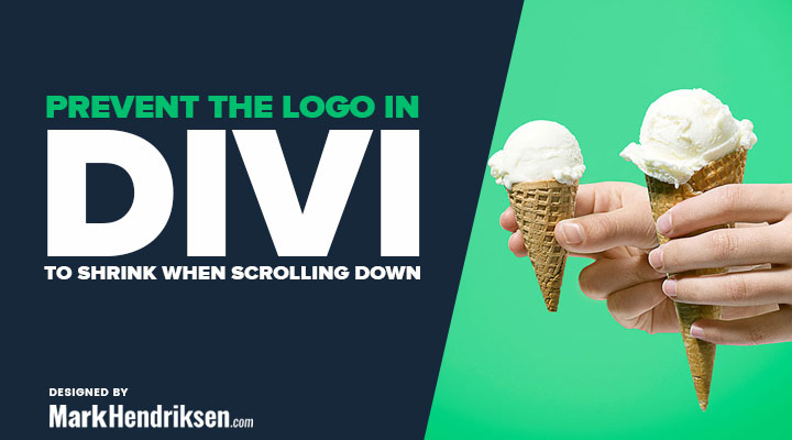 Prevent the logo in Divi to shrink when scrolling down