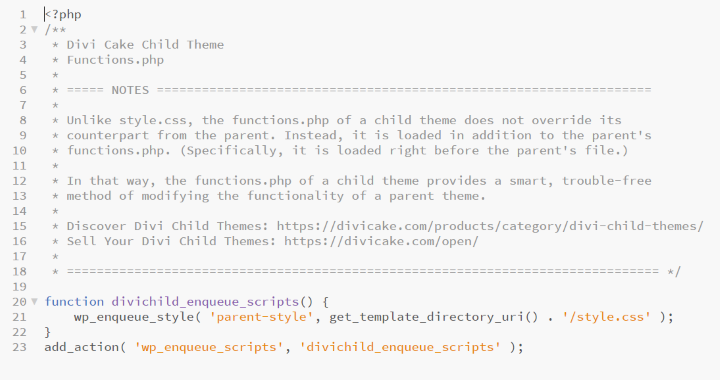 Functions.php file structure