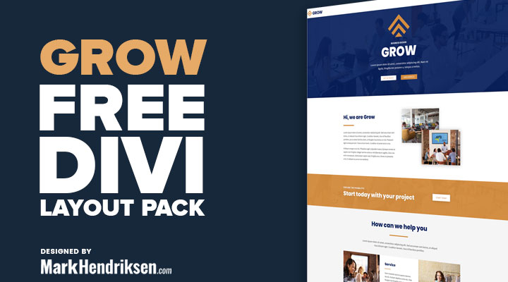 Grow a free Divi layout pack for business owners