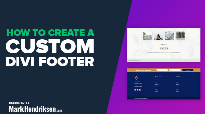 How to create a custom Divi footer