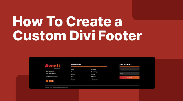 How to create a custom Divi footer