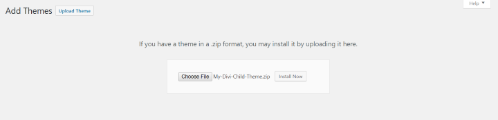 Installing a Blank Child Theme