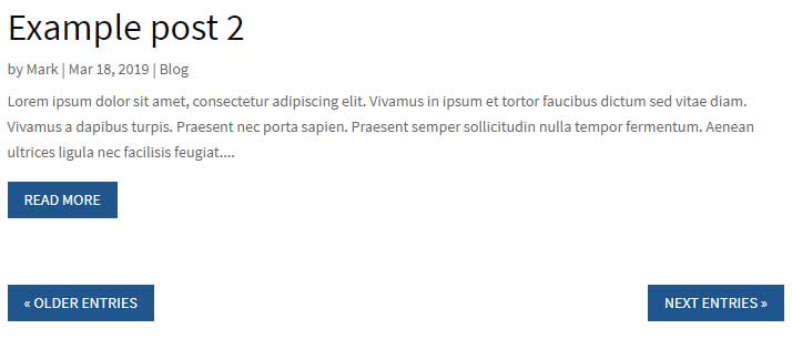 Pagination buttons result