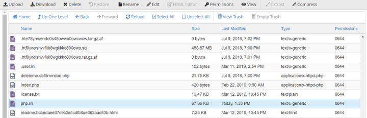 Edit your PHP.imi file