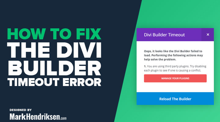 How to fix the Divi builder timeout error