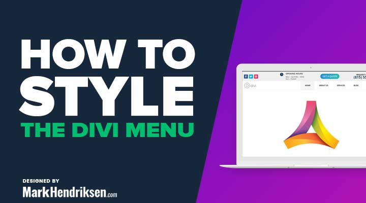 Styling the Divi menu bar