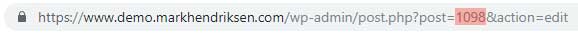 Find the page id number