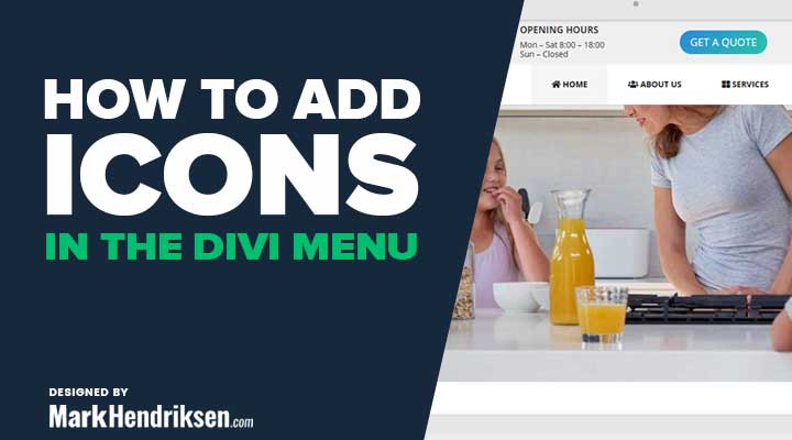 How to add icons in the Divi menu