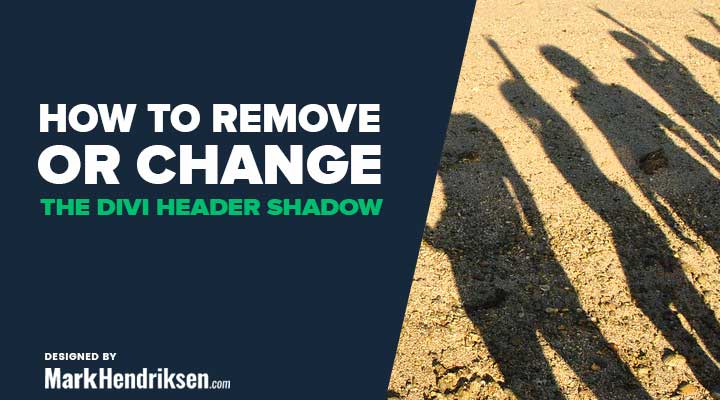 How to remove or change the Divi header shadow