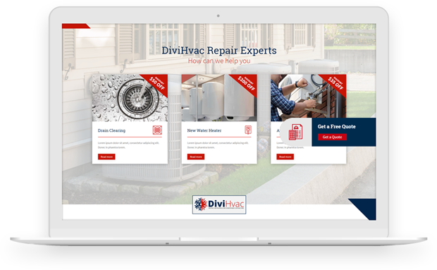 slide-in for Divi Hvac