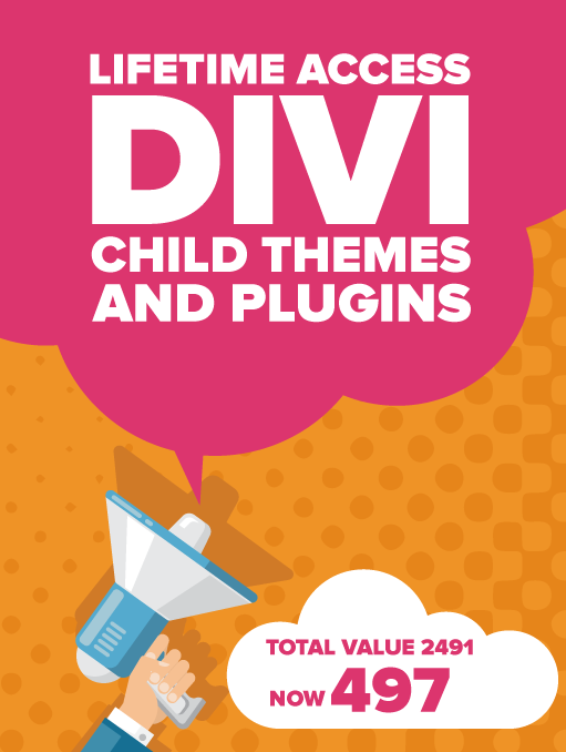 Lifetime Access Membership Lifetime access to all Divi child themes and plugins