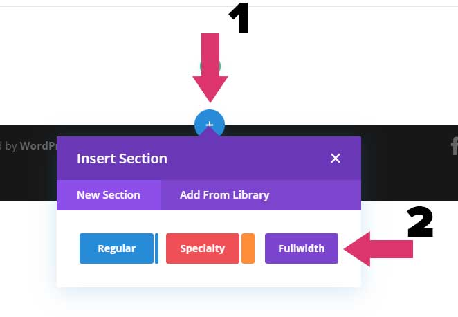 Create a full width section