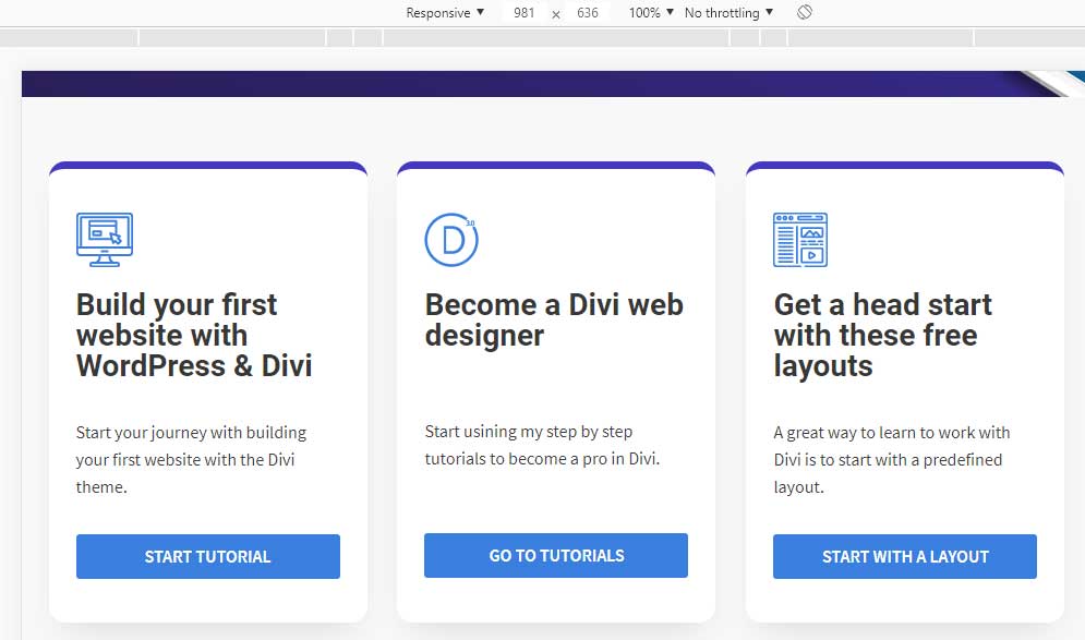 End result with a media query
