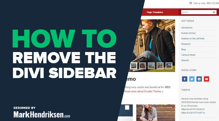 How to remove the Divi sidebar