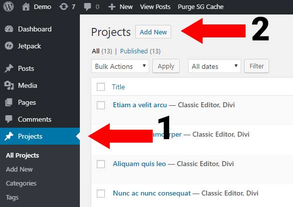 adding your projects