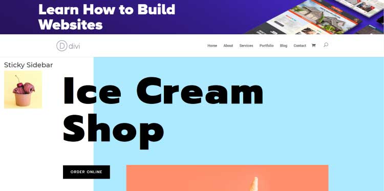 Image above header