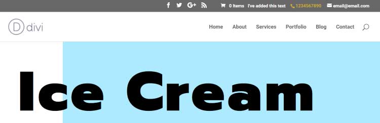 Top header example