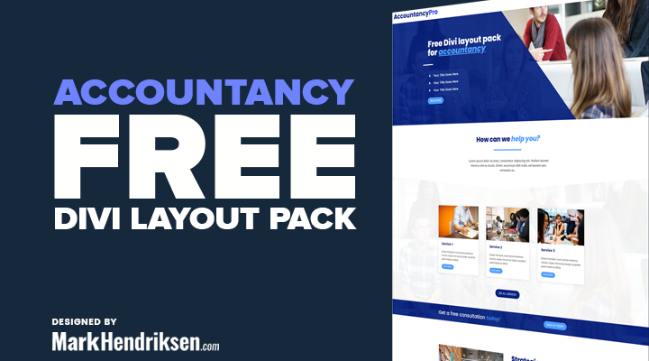 Accountancy free divi layout pack