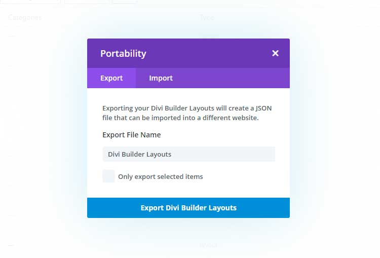 Divi portablity