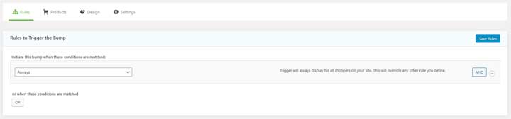 Create a rule for your order bump