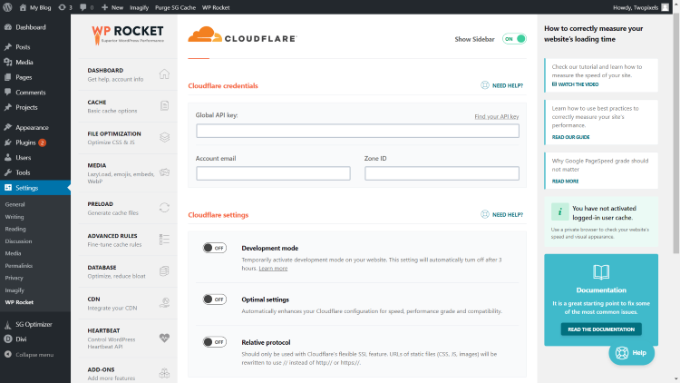 WP Rocket Add-Ons 2