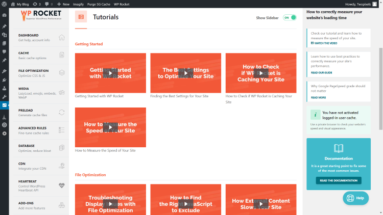 WP Rocket Tutorials