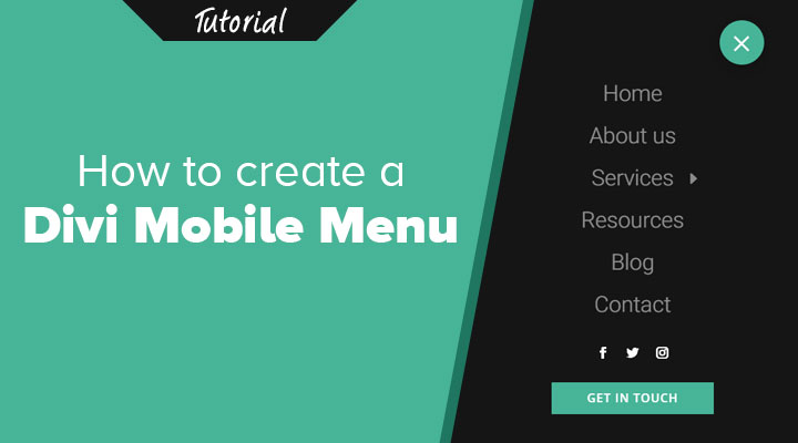 the Divi mobile menu plugin from Divi Engine