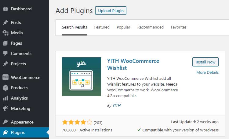 YITH WooCommerce Wishlist