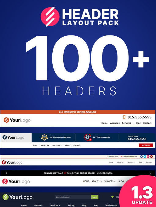 Divi header layout pack