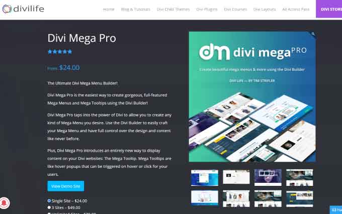 Divi Mega Pro
