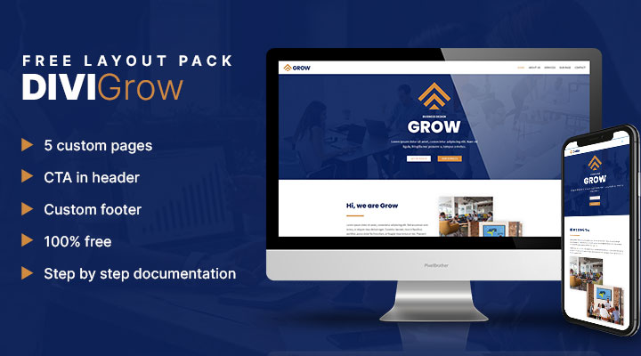 Grow Divi layout pack