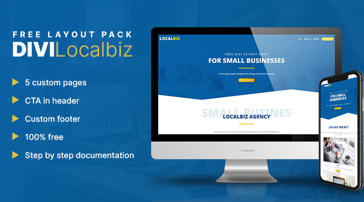 Localbiz free Divi layout pack