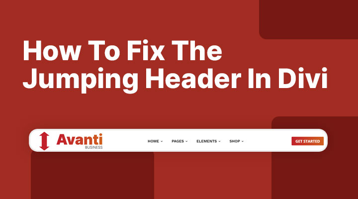 How to fix the jumping header in Divi