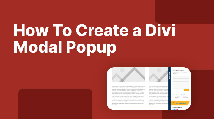 How to create a Divi modal popup