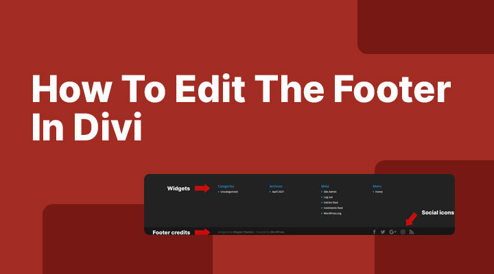 How to edit the footer in Divi