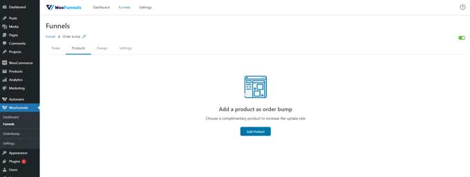 Add product for the order bumb