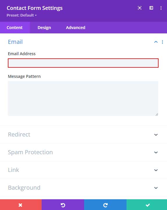 Check your email in the Divi contact form module