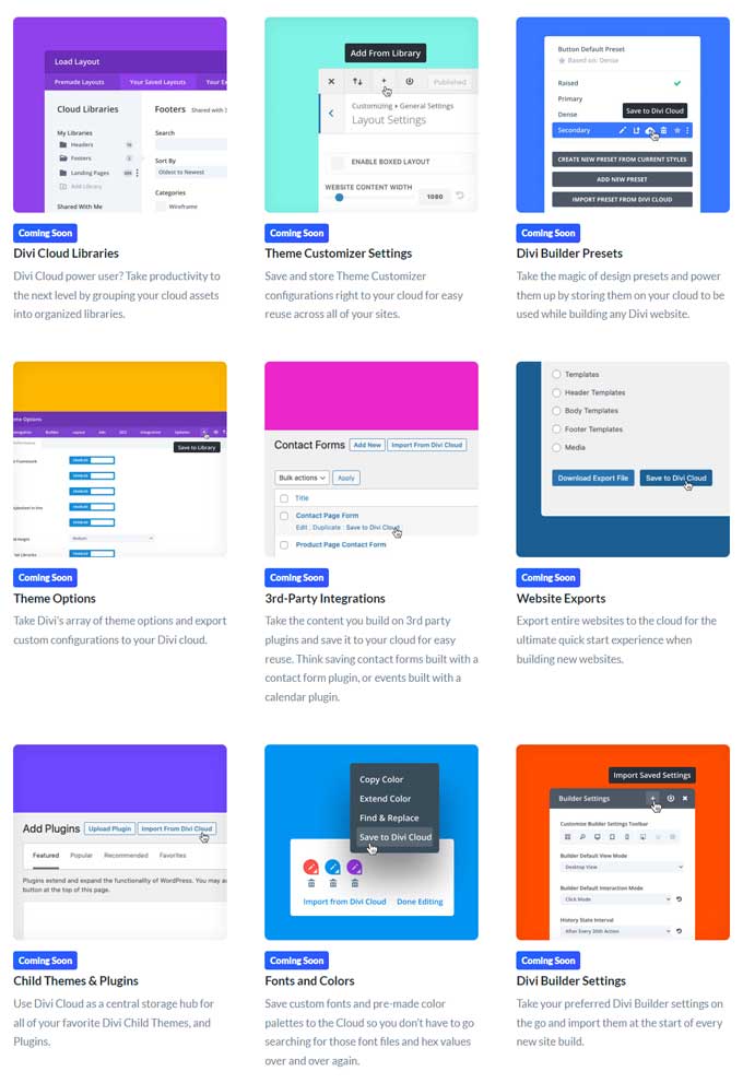 Divi Cloud roadmap