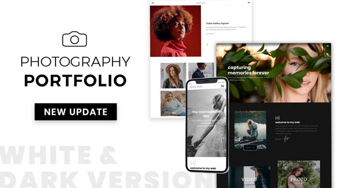 Divi photography portfolio child theme