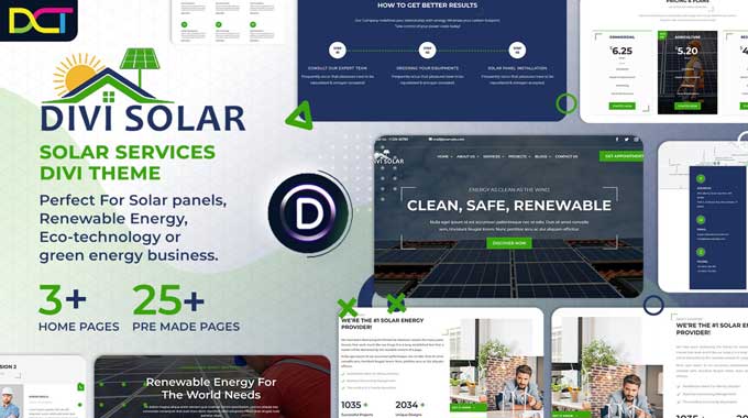 Divi solar services theme