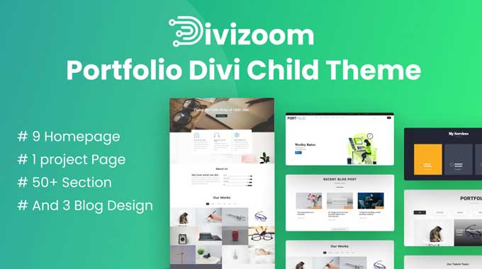 Portfolio child theme for Divi